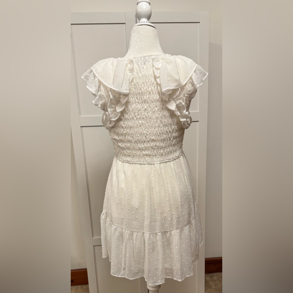Lulus Sweet Expressions White Ruffled Smocked Swi… - image 7